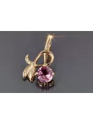 Russische sowjetische Rose 14k 585 Gold Alexandrit Rubin Smaragd Saphir Zirkon ... Anhänger vpc005