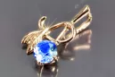 Russische sowjetische Rose 14k 585 Gold Alexandrit Rubin Smaragd Saphir Zirkon ... Anhänger vpc005