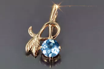 Russische sowjetische Rose 14k 585 Gold Alexandrit Rubin Smaragd Saphir Zirkon ... Anhänger vpc005