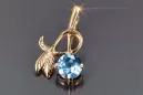 Russische sowjetische Rose 14k 585 Gold Alexandrit Rubin Smaragd Saphir Zirkon ... Anhänger vpc005