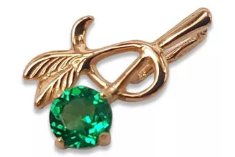 Russische sowjetische Rose 14k 585 Gold Alexandrit Rubin Smaragd Saphir Zirkon ... Anhänger vpc005