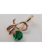 Russische sowjetische Rose 14k 585 Gold Alexandrit Rubin Smaragd Saphir Zirkon ... Anhänger vpc005