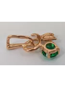 Russische sowjetische Rose 14k 585 Gold Alexandrit Rubin Smaragd Saphir Zirkon ... Anhänger vpc005
