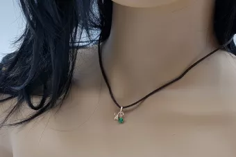 Russische sowjetische Rose 14k 585 Gold Alexandrit Rubin Smaragd Saphir Zirkon ... Anhänger vpc005