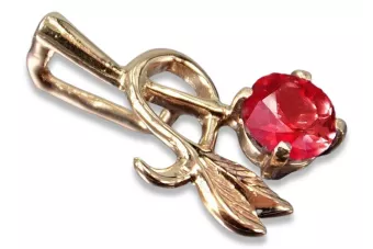 Russische sowjetische Rose 14k 585 Gold Alexandrit Rubin Smaragd Saphir Zirkon ... Anhänger vpc005