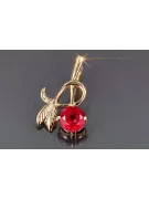 Russische sowjetische Rose 14k 585 Gold Alexandrit Rubin Smaragd Saphir Zirkon ... Anhänger vpc005