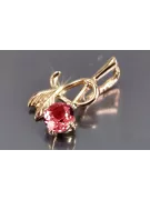 Russische sowjetische Rose 14k 585 Gold Alexandrit Rubin Smaragd Saphir Zirkon ... Anhänger vpc005