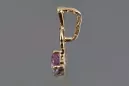Russische sowjetische Rose 14k 585 Gold Alexandrit Rubin Smaragd Saphir Zirkon ... Anhänger vpc005