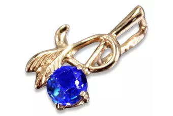 Russische sowjetische Rose 14k 585 Gold Alexandrit Rubin Smaragd Saphir Zirkon ... Anhänger vpc005