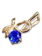 Russische sowjetische Rose 14k 585 Gold Alexandrit Rubin Smaragd Saphir Zirkon ... Anhänger vpc005