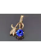 Russische sowjetische Rose 14k 585 Gold Alexandrit Rubin Smaragd Saphir Zirkon ... Anhänger vpc005