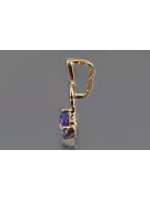 Russische sowjetische Rose 14k 585 Gold Alexandrit Rubin Smaragd Saphir Zirkon ... Anhänger vpc005