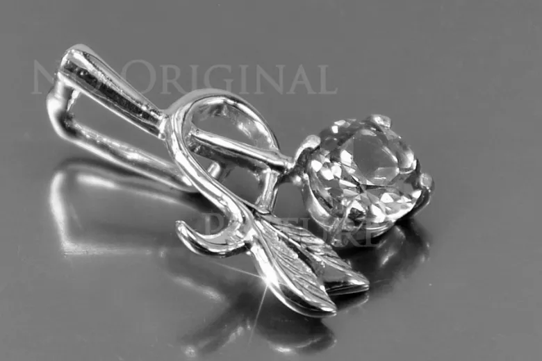 Russische sowjetische Rose 14k 585 Gold Alexandrit Rubin Smaragd Saphir Zirkon ... Anhänger vpc005