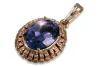 Vintage rose 14k 585 gold alexandrite ruby emerald sapphire zircon ... pendant vpc007