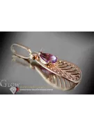 Russische sowjetische Rose 14k 585 Gold Alexandrit Rubin Smaragd Saphir Zirkon ... Anhänger vpc010