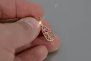Russische sowjetische Rose 14k 585 Gold Alexandrit Rubin Smaragd Saphir Zirkon ... Anhänger vpc010