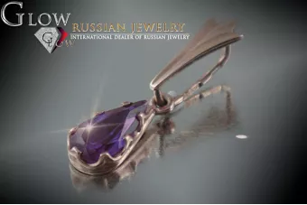 Russische sowjetische Rose 14k 585 Gold Alexandrit Rubin Smaragd Saphir Zirkon ... Anhänger vpc012