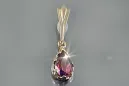 Ruso soviético rosa 14k 585 oro alejandrita rubí esmeralda zafiro zircón ... Colgante VPC012