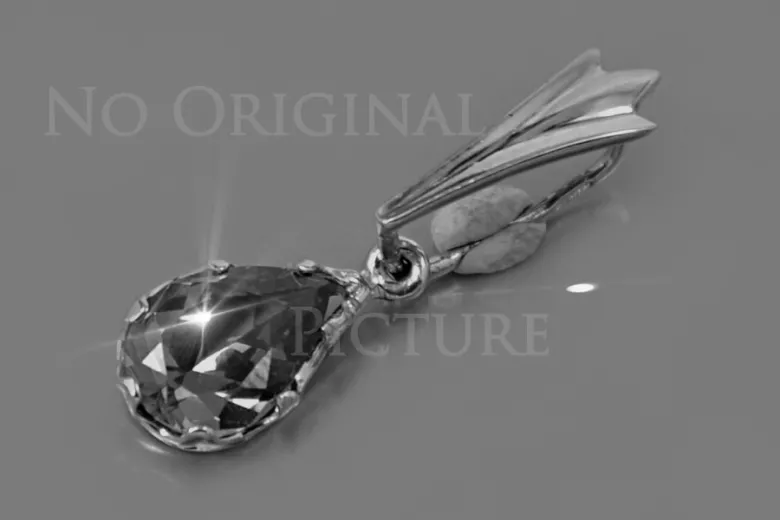 Russische sowjetische Rose 14k 585 Gold Alexandrit Rubin Smaragd Saphir Zirkon ... Anhänger vpc012