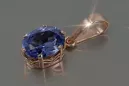 Russische sowjetische Rose 14k 585 Gold Alexandrit Rubin Smaragd Saphir Zirkon ... Anhänger vpc015