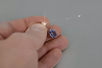 Χρυσαφένιο μενταγιόν 14k 585 χρυσού με αλεξανδρίτη, ρουμπίνι, ζαφείρι, σμαράγδι, ενυδρείο και ζιρκόνια vpc015