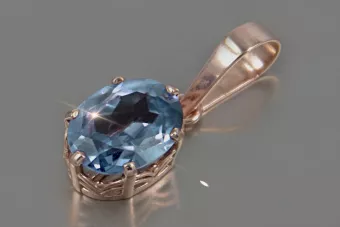 Ruso soviético rosa 14k 585 oro alejandrita rubí esmeralda zafiro zircón ... Colgante VPC015