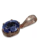 Russische sowjetische Rose 14k 585 Gold Alexandrit Rubin Smaragd Saphir Zirkon ... Anhänger vpc015