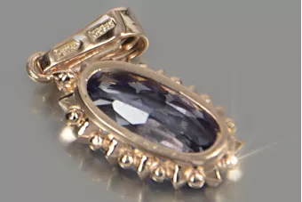 Rus sovietic a crescut 14k 585 aur alexandrit rubin smarald safir zircon ... pandantiv vpc016