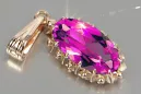 Ruso soviético rosa 14k 585 oro alejandrita rubí esmeralda zafiro zircón ... Colgante VPC016