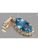 Russische sowjetische Rose 14k 585 Gold Alexandrit Rubin Smaragd Saphir Zirkon ... Anhänger vpc016