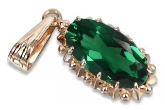 Russische sowjetische Rose 14k 585 Gold Alexandrit Rubin Smaragd Saphir Zirkon ... Anhänger vpc016