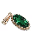 Russische sowjetische Rose 14k 585 Gold Alexandrit Rubin Smaragd Saphir Zirkon ... Anhänger vpc016
