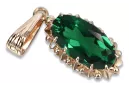 Russische sowjetische Rose 14k 585 Gold Alexandrit Rubin Smaragd Saphir Zirkon ... Anhänger vpc016