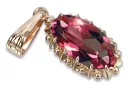 Russische sowjetische Rose 14k 585 Gold Alexandrit Rubin Smaragd Saphir Zirkon ... Anhänger vpc016