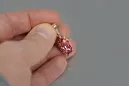 Russische sowjetische Rose 14k 585 Gold Alexandrit Rubin Smaragd Saphir Zirkon ... Anhänger vpc016