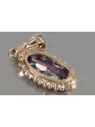 Ruso soviético rosa 14k 585 oro alejandrita rubí esmeralda zafiro zircón ... Colgante VPC016