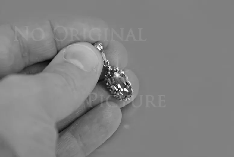 Руски съветски роза 14k 585 злато александрит рубин изумруд сапфир циркон ... Висулка VPC016