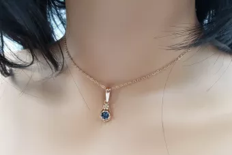 Vintage 14k 585 zlaté s alexandrovým rubínom zafírom akvamarinom zirkonia vpc017