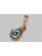 Russische sowjetische Rose 14k 585 Gold Alexandrit Rubin Smaragd Saphir Zirkon ... Anhänger vpc017