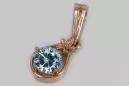 Ruso soviético rosa 14k 585 oro alejandrita rubí esmeralda zafiro zircón ... Colgante VPC017