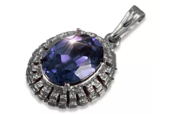 Soviet silver 925 pendant with alexandrite ruby ​​sapphire emerald aquamarine zircon vpc007s