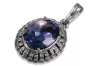 Soviet silver 925 pendant with alexandrite ruby ​​sapphire emerald aquamarine zircon vpc007s