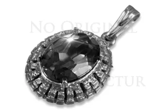 Soviet silver 925 pendant with alexandrite ruby sapphire emerald aquamarine zircon vpc007s