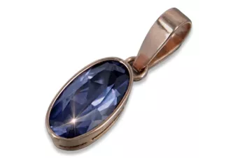 Vintage rose gold plated silver 925 alexandrite ruby emerald sapphire zircon ... pendant vpc011rp