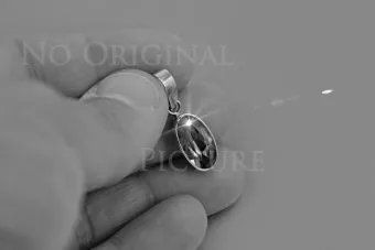 Colgante soviético plata 925 con zircón aguamarina de zafiro rubí alejandrita vpc011s