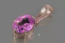 Russe soviétique or rose plaqué argent 925 alexandrite rubis émeraude saphir zircon ... pendentif VPC015RP