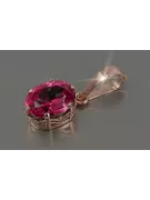 Russische sowjetische rosévergoldetes Silber 925 Alexandrit Rubin Smaragd Saphir Zirkon ... Anhänger vpc015rp