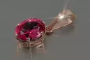 Russische sowjetische rosévergoldetes Silber 925 Alexandrit Rubin Smaragd Saphir Zirkon ... Anhänger vpc015rp