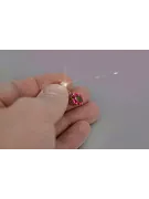 Russische sowjetische rosévergoldetes Silber 925 Alexandrit Rubin Smaragd Saphir Zirkon ... Anhänger vpc015rp