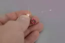 Russische sowjetische rosévergoldetes Silber 925 Alexandrit Rubin Smaragd Saphir Zirkon ... Anhänger vpc015rp